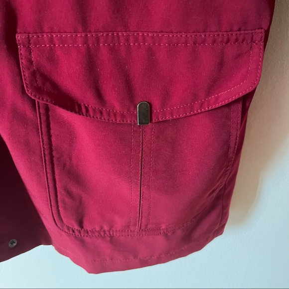Gorgeous ruby red zip up jacket with hood size small - Picture 6 of 13